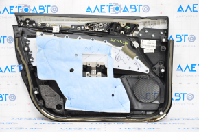 Door trim card front right Ford Fusion mk5 17-20 black with black insert cloth, armrest leather, molding gray structure