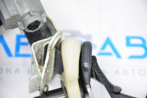 Driver's seat belt Ford Fusion mk5 17-20 black, with tensioner, cracked plastic on the mount
