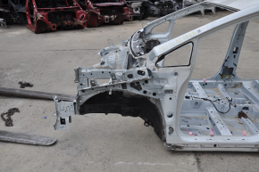 Front left quarter Toyota Prius V 12-17 on the body, white