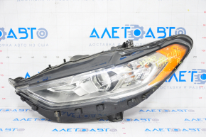 Headlight front left complete Ford Fusion mk5 17-20 halogen, with DRL, scratches