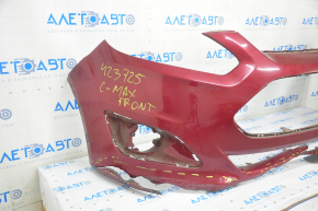 Front bumper bare Ford C-max MK2 13-18 usa red, pressed, tears, missing fragments, broken fastener