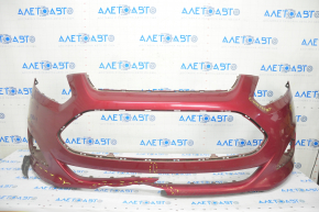 Front bumper bare Ford C-max MK2 13-18 usa red, pressed, tears, missing fragments, broken fastener