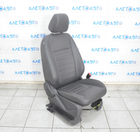 Passenger seat Ford C-max MK2 13-18 with airbag, mechanical, leather black, heated