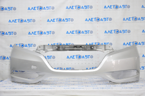 Front bumper bare Honda HR-V 16-18 silver, crack in crepe
