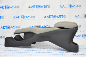 Central console armrest and cup holders Honda HR-V 16-22 leather gray, dry cleanable