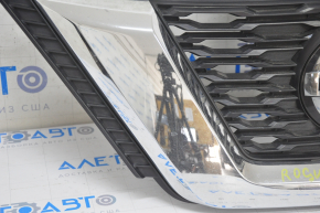 Radiator grill grill Nissan Rogue 17- without camera, under radar, under round emblem, japan built with emblem, sand