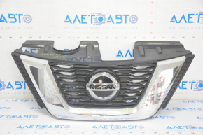 Radiator grill grill Nissan Rogue 17- without camera, under radar, under round emblem, japan built with emblem, sand