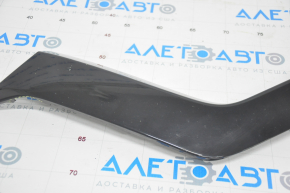 Front bumper molding upper Nissan Rogue 17- black gloss, sand, broken crepe
