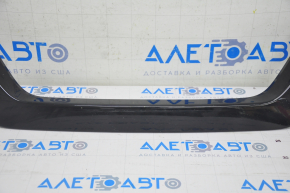 Front bumper molding upper Nissan Rogue 17- black gloss, sand, broken crepe