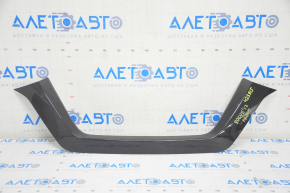 Front bumper molding upper Nissan Rogue 17- black gloss, sand, broken crepe