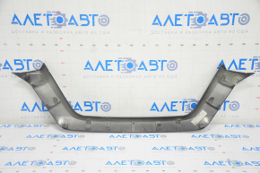 Front bumper molding upper Nissan Rogue 17- black gloss, sand, broken crepe