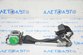 Driver's seat belt with tensioner Nissan Rogue 14-20 black shot