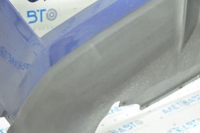 Front bumper bare Nissan Rogue 17- blue, broken fastener, crack, pressed, scratches