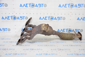 Exhaust manifold with catalytic converter Ford C-max MK2 13-18 Energi rusty, mesh torn, bolts broken