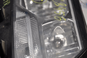 Headlight front right VW Passat b8 16-19 USA bare halogen, broken crepe, sand, water damage, opened