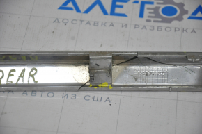 Lower rear bumper molding Nissan Rogue 17 - chrome, cracks, broken fasteners