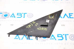 Mirror cover triangle outer front right Tesla Model 3 18- black, glossy, broken guides
