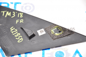 Mirror cover triangle outer front right Tesla Model 3 18- black, glossy, broken guides