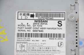 Monitor, display, navigation Nissan Leaf 13-17 without card, without camera, scratches