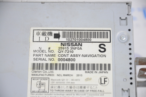 Monitor, display, navigation Nissan Leaf 13-17 without card, without camera, scratch