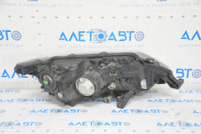 Headlight front left Nissan Rogue 17 - bare halogen, sand, scratches, broken mount