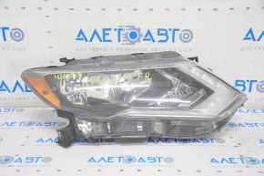 Headlight front right Nissan Rogue 17 - bare halogen, sand, broken crepe