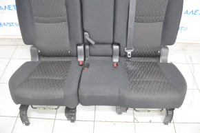 Rear row of seats 2nd row Nissan Rogue 14-20 cloth black, type 2, dry cleanable