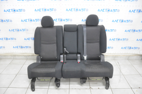 Rear row of seats 2nd row Nissan Rogue 14-20 cloth black, type 2, dry cleanable