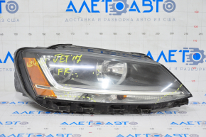 Headlight front right VW Jetta 17-18 bare USA halogen, scratches, cobweb