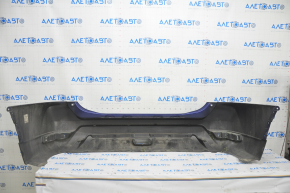 Bare rear bumper Nissan Rogue 17 - blue, scratches, tears, cracks, pressed
