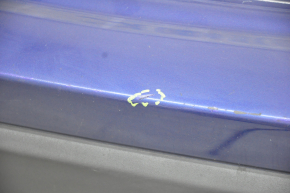 Bare rear bumper Nissan Rogue 17 - blue, scratches, tears, cracks, pressed