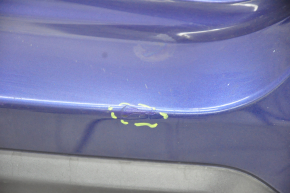 Bare rear bumper Nissan Rogue 17 - blue, scratches, tears, cracks, pressed