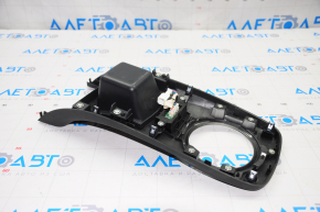 Nissan Leaf 13-17 gear shifter cover matt black, ECO MODE, scratches