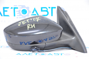Side mirror right VW Jetta 11-18 5 pins, black