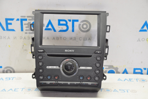 Ford Fusion mk5 13-20 SYNC 3 SONY radio control panel with heating and ventilation, worn out