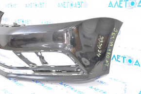 Bare front bumper VW Jetta 15-18 USA black, scratches, dented