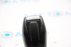 Gear knob with shifter cover Ford Fusion mk5 13-16 leather black type 1 swollen chrome, scratches