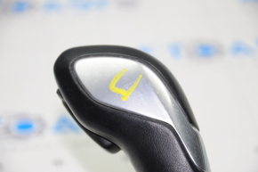 Gear knob with shifter cover Ford Fusion mk5 13-16 leather black type 1 swollen chrome, scratches