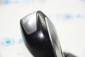 Gear knob with shifter cover Ford Fusion mk5 13-16 leather black type 1 swollen chrome, scratches