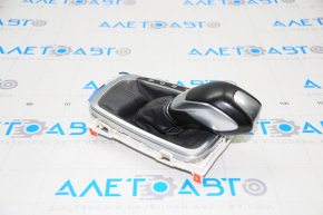 Automatic transmission knob with shifter cover Ford Fusion mk5 13-16 leather black type 1 chip on chrome, scratches