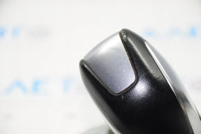 Automatic transmission knob with shifter cover Ford Fusion mk5 13-16 leather black type 1 chip on chrome, scratches