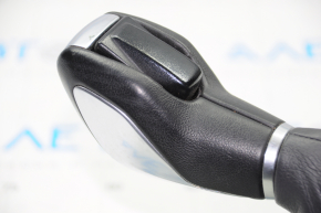 Automatic transmission knob with shifter cover Ford Fusion mk5 13-16 leather black type 1 chip on chrome, scratches