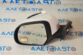 Side mirror left Nissan Leaf 13-17 5 pins, heated, white, chip, scratch on glass
