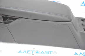 Console center armrest and cup holders Chevrolet Volt 16- black, blue stitching, for rear row heating, scratches
