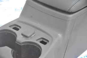Console center armrest and cup holders Chevrolet Volt 16- black, blue stitching, for rear row heating, scratches