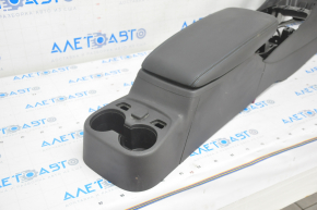 Console center armrest and cup holders Chevrolet Volt 16- black, blue stitching, for rear row heating, scratches