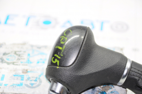 Gear knob Kia Optima 14-15 rest rubber black, scratches, cracked leather on the cover