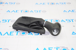 Gear knob Kia Optima 14-15 rest rubber black, scratches, cracked leather on the cover