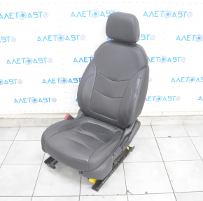 Driver's seat Chevrolet Volt 16- with airbag, mechanical, leather black, blue stitching, heated
