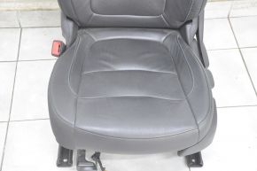 Driver's seat Chevrolet Volt 16- with airbag, mechanical, leather black, blue stitching, heated